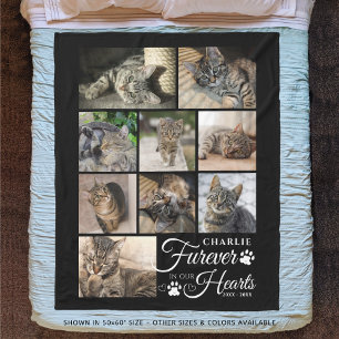 Couverture Polaire Cat Memorial FUREVER DANS NOS COEURS 9 Photo Colla