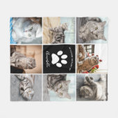 Couverture Polaire Cat Memorial Personnalisé Animaux de compagnie Pho (Devant (Horizontal))