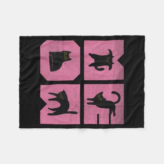 Couverture Polaire Cat - Meow Art (Devant (Horizontal))