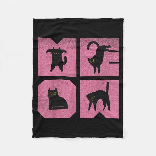 Couverture Polaire Cat - Meow Art  (Devant)