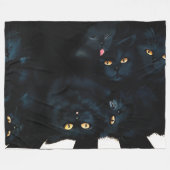 Couverture Polaire Cat noir (Devant (Horizontal))
