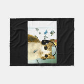 Couverture Polaire Cat Owl Funny Cursed Internet Trendy Meme Funny Me (Devant (Horizontal))