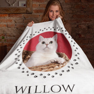 Couverture Polaire Cat Photo Blanket - Personnalisé Gardien de l'anim