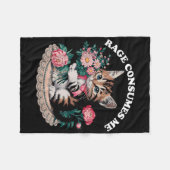 Couverture Polaire Cat Rage Me Consume (Devant (Horizontal))
