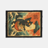 Couverture Polaire Cat Ramen Ufo Funny Japanese Anime Tee Men Women T (Devant (Horizontal))