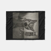 Couverture Polaire Cat Selfie Tung Tung Tung Sahur Italian Brainrot F (Devant (Horizontal))