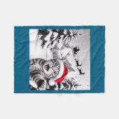 Couverture Polaire Cat Selfie With Santa  (Devant (Horizontal))
