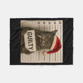 Couverture Polaire Cat Smoking Cigarette Christmas Funny Meme Cat (Devant (Horizontal))
