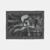 Couverture Polaire Cat Smoking Cigarette Racoon Ossum Funny Meme Cowb (Devant (Horizontal))