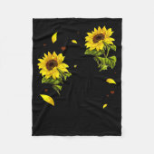 Couverture Polaire Cat Sunflower Christmas Tree Sun Flower Cat Lover (Devant)