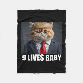 Couverture Polaire Cat Trump 9 Lives Baby