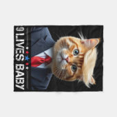 Couverture Polaire Cat Trump 9 Vit Ba1drôle Mème Trump (Devant (Horizontal))