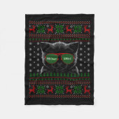 Couverture Polaire Cat Ugly Christmas Sweater Style Funny Cat Xmas Pa (Devant)