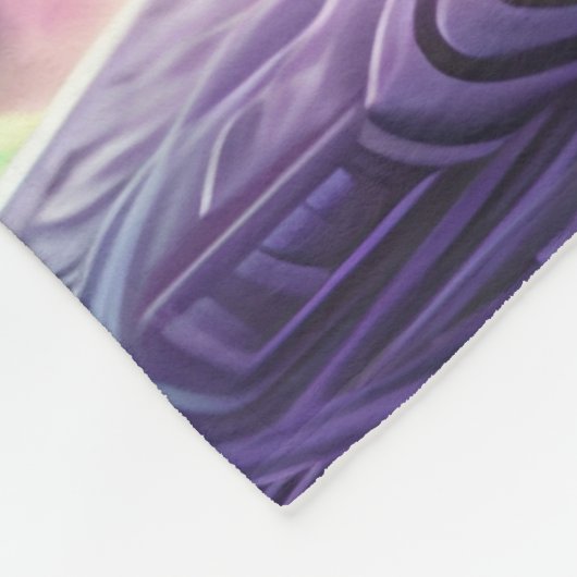 Couverture Polaire Cat vert Rune Blanche (Coin)