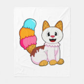 Couverture Polaire Cat with popsicle (Devant)