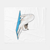 Couverture Polaire Cat Yoga Méditation Fitness (Devant (Horizontal))