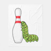 Couverture Polaire caterpillar at bowling with bowling pin (Devant)