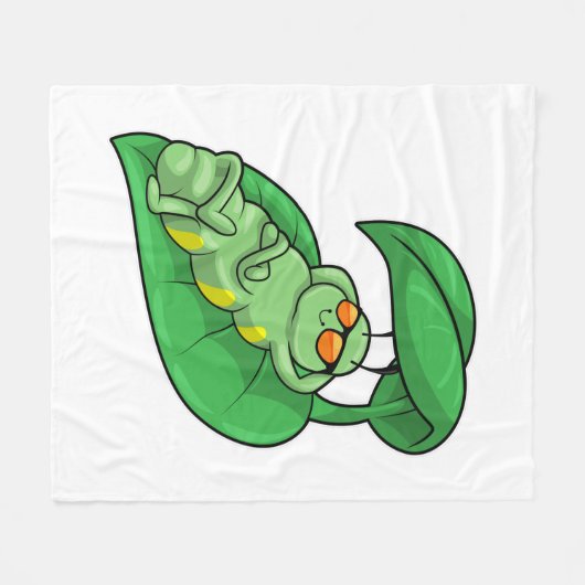 Couverture Polaire Caterpillar avec feuille (Devant (Horizontal))