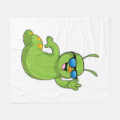 Couverture Polaire Caterpillar avec lunettes de soleil (Devant (Horizontal))