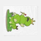 Couverture Polaire Caterpillar en roi avec Couronne (Devant (Horizontal))