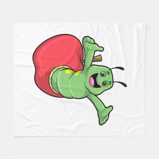 Couverture Polaire Caterpillar with Apple (Devant (Horizontal))
