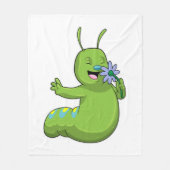 Couverture Polaire Caterpillar with Flower (Devant)