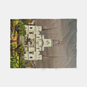 Couverture Polaire Cathédrale de la Nouvelle-Orléans Stade Blanket (Devant (Horizontal))