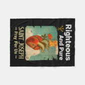 Couverture Polaire Catholic St. Joseph, Patron Saint Of Fathers, Pray (Devant (Horizontal))