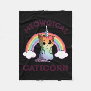 Couverture Polaire Caticorn Méowical T Chemise Chat Unicorne Filles F