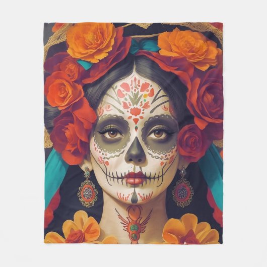 Couverture Polaire Catrina Day Of The Dead 1 (Devant)
