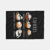 Couverture Polaire Cats & Coffee Lover Funny Caffeine Quote Cattf (Devant (Horizontal))