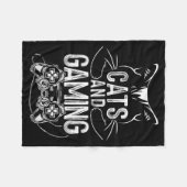 Couverture Polaire Cats And Gaming Funny For Gamer, Cat Lover, Cat Mo (Devant (Horizontal))