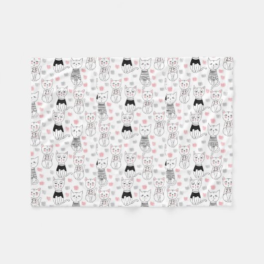 Couverture Polaire Cats Blanche polaire (Devant (Horizontal))