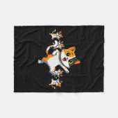 Couverture Polaire Cats Dancing Funny Cat Lover For Women Kitty Graph (Devant (Horizontal))