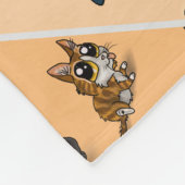 Couverture Polaire Cats d'étude utile Jaune Blanche en polaire (Coin)