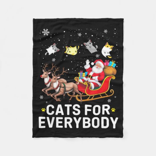 Couverture Polaire Cats For Everybody Christmas Cat Funny Xmas Cat Lo (Devant)