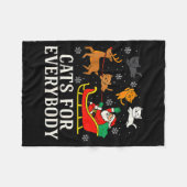 Couverture Polaire Cats For Everybody Christmas Cat Funny Xmas Women (Devant (Horizontal))