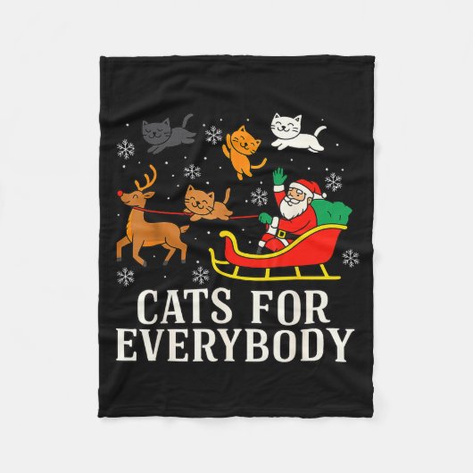 Couverture Polaire Cats For Everybody Christmas Cat Funny Xmas Women (Devant)