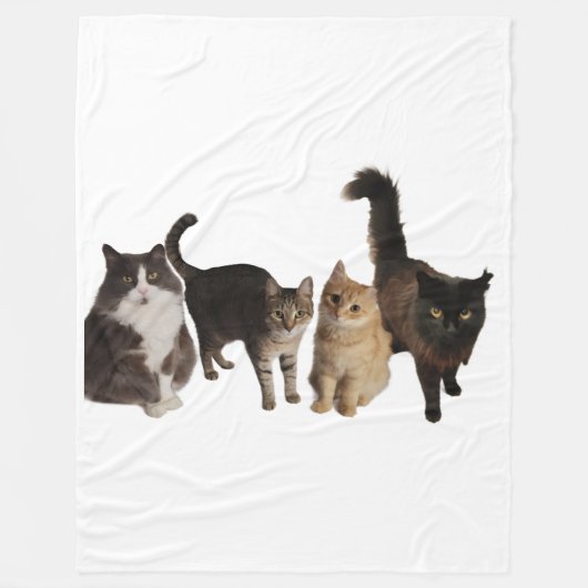Couverture Polaire Cats on a blanket (Devant)