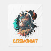 Couverture Polaire Catsmonaute Astronaut Chat Ou Chat Spatial (Devant)