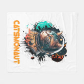 Couverture Polaire Catsmonaute Astronaut Chat Ou Chat Spatial (Devant (Horizontal))