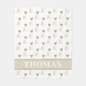 Couverture Polaire Cattledog Heeler (Rouge Blanc) Rose et Blanc (Devant)