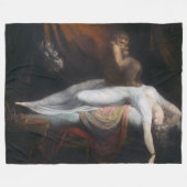 Couverture Polaire Cauchemar par Henry Fuseli Gothic Macabre Dark Art (Devant (Horizontal))