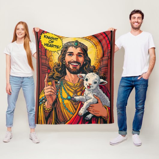 COUVERTURE POLAIRE CAVALIER DE COEUR (En situation)