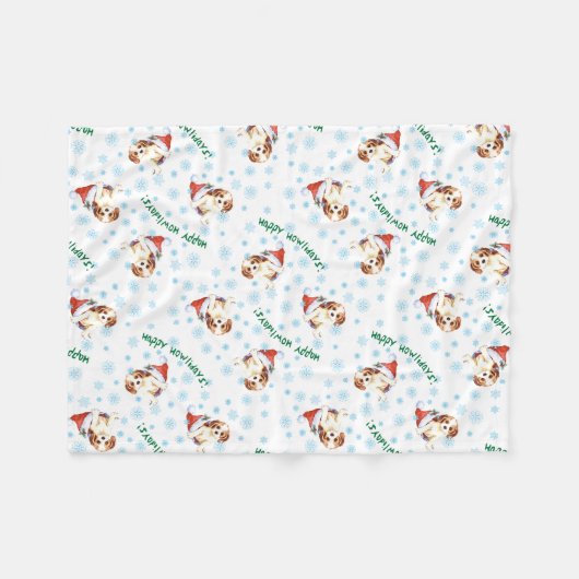 Couverture Polaire Cavalier de Noël (Devant (Horizontal))