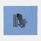 Couverture Polaire  Cavalier franchissant un obstacle.   (Devant (Horizontal))