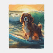 Couverture Polaire Cavalier King Beach Surf Peinture (Devant)