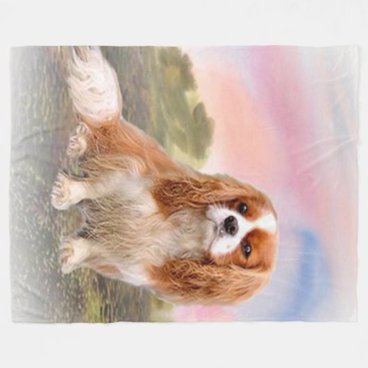 Couverture Polaire Cavalier King Charles (Devant (Horizontal))