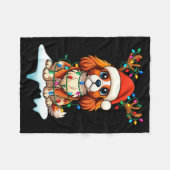 Couverture Polaire Cavalier King Charles Spaniel Christmas Reindeer P (Devant (Horizontal))