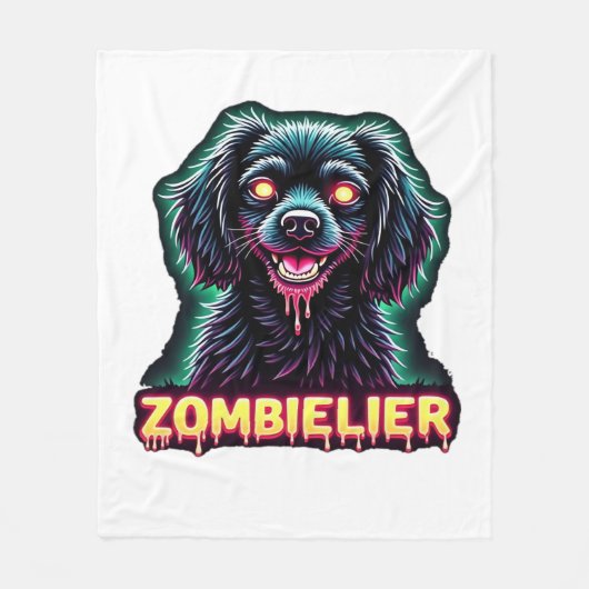Couverture Polaire Cavalier King Charles Spaniel CKCS Zombie Dog Hall (Devant)